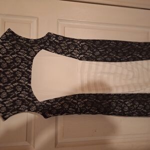 Chic Black and White Asymmetrical Dress